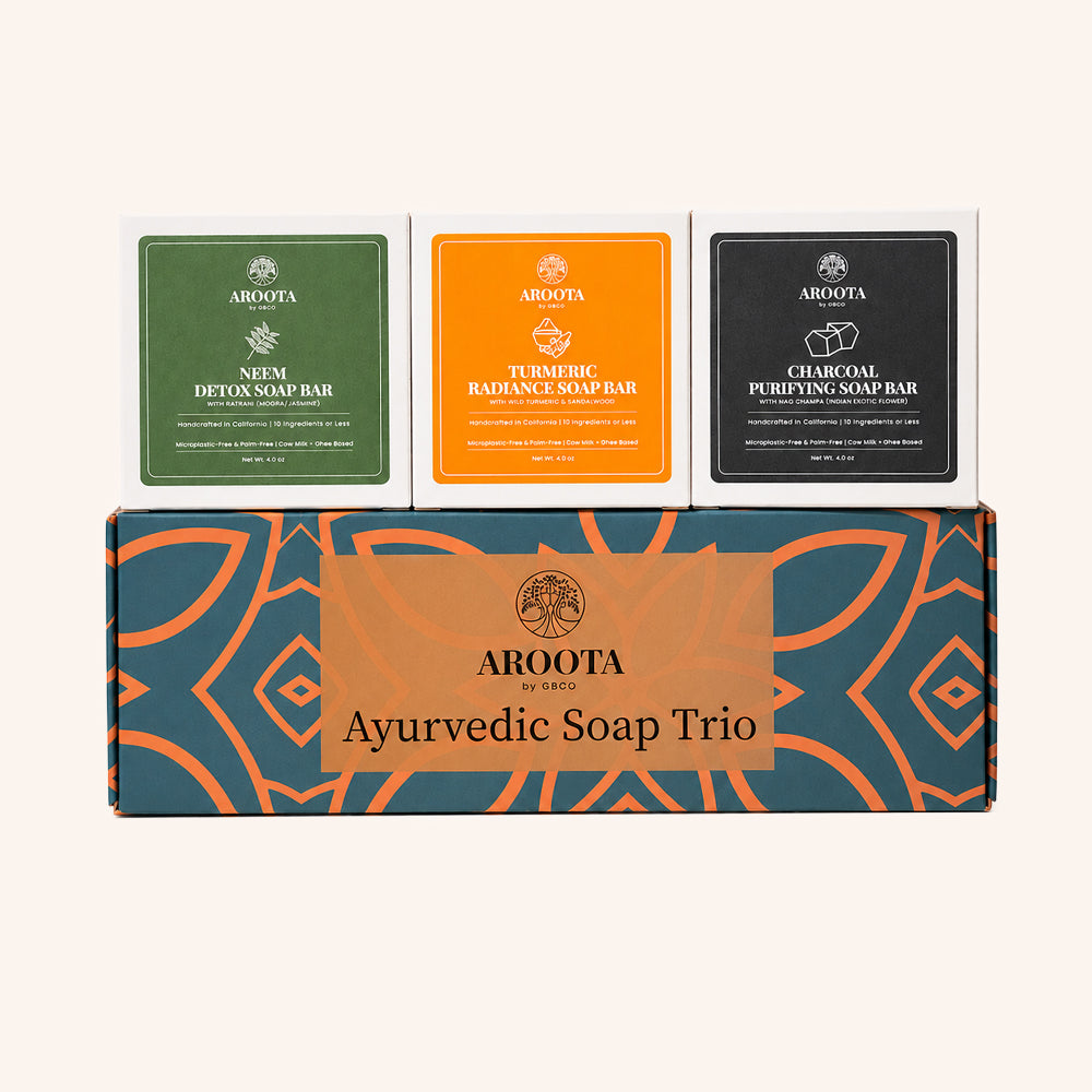Ayurvedic Soap Gift Set: Neem, Turmeric & Charcoal Green-Beauty Co