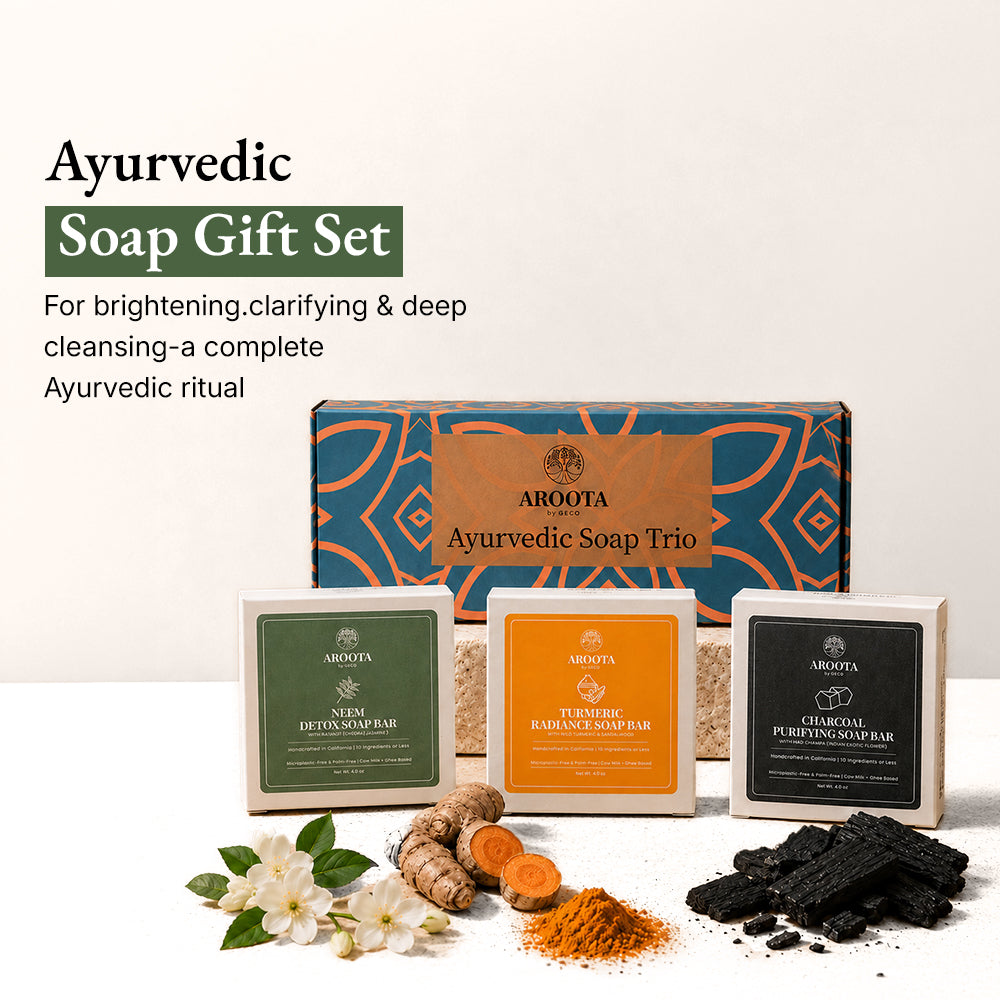 Ayurvedic Soap Gift Set: Neem, Turmeric & Charcoal Green-Beauty Co