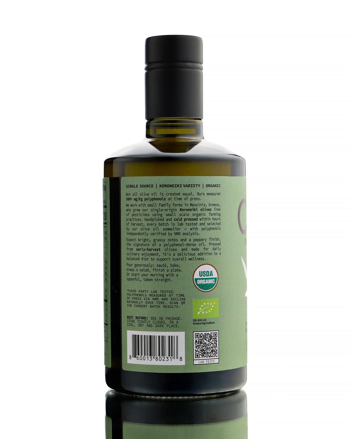 High Phenolic Extra Virgin Olive Oil — 500+ mg/kg Polyphenols Olivea
