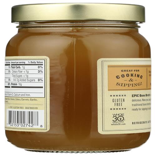 Epic Artisanal Bone Broth, Homestyle Savory Chicken, 14 Oz. ByBies