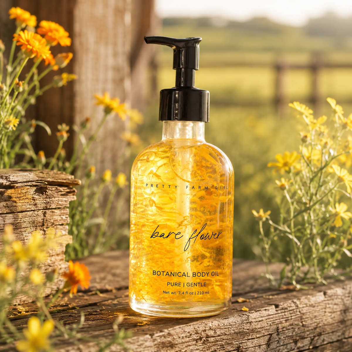 Bare Flower Fragrance-Free Body Oil Pretty farm girl