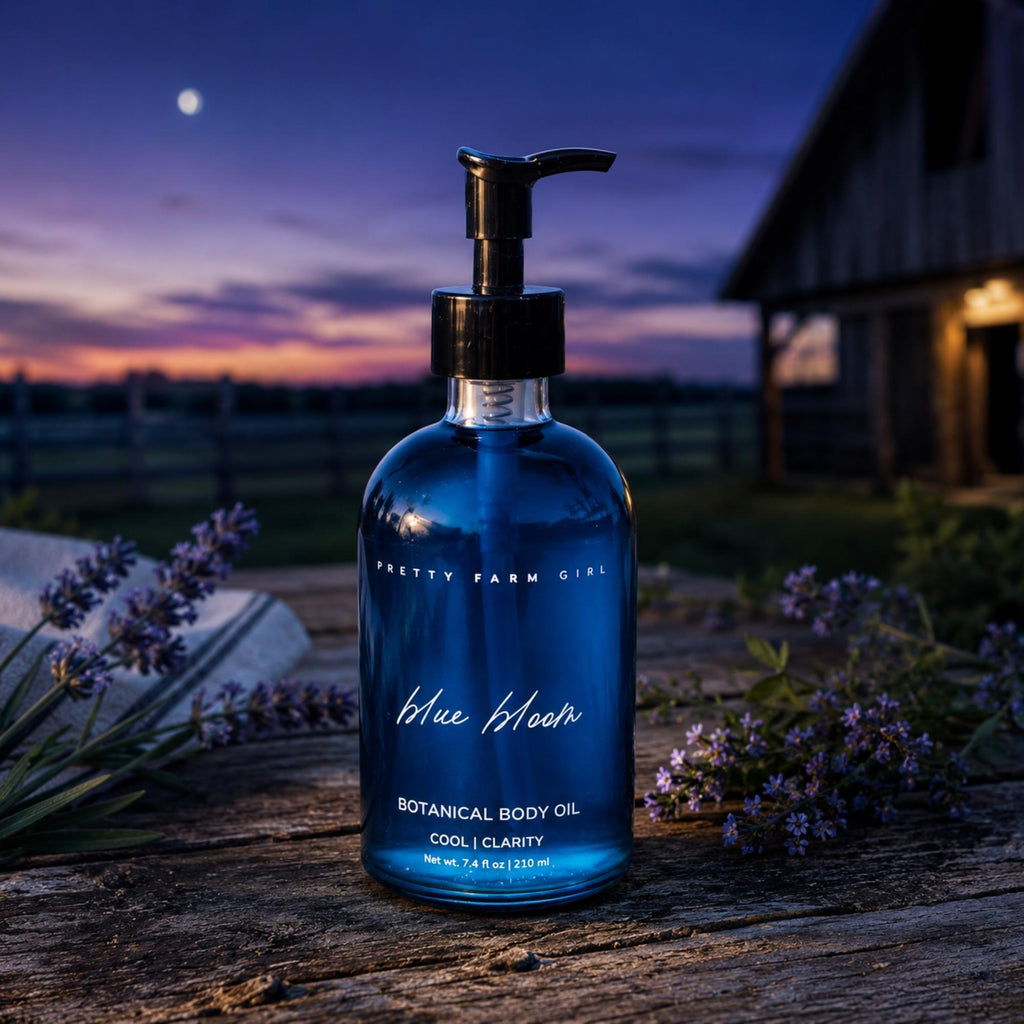 Blue Bloom Botanical Body Oil Pretty farm girl