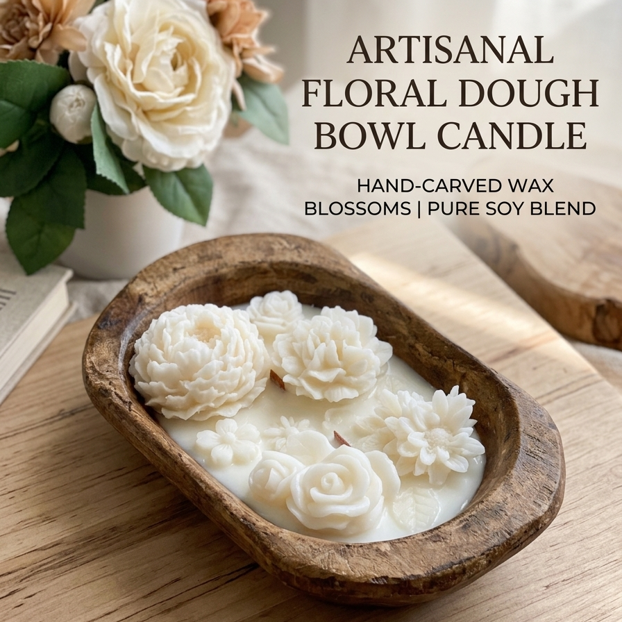 Botanical Garden Dough Bowl Candle | Two Styles DC-Crazy About Candles