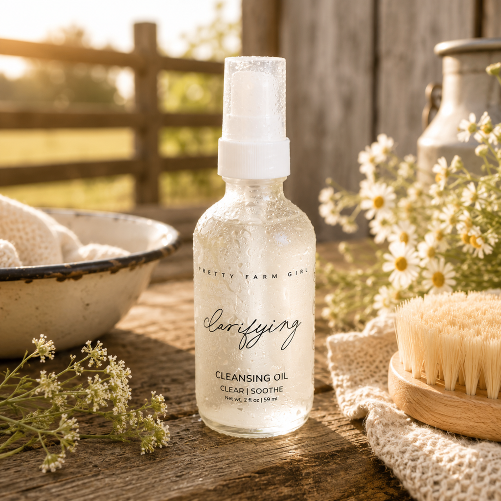 Clarifying Cleansing Oil for Acne-Prone Skin Pretty farm girl