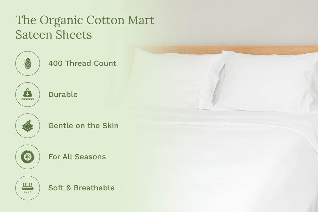 Organic Sateen Bed Sheets Set Organic Cotton Mart