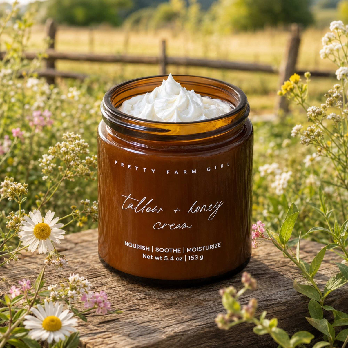Fragrance Free Tallow + Honey Cream for Sensitive Skin Pretty farm girl