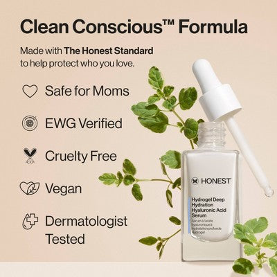 Honest Beauty Hydrogel Deep Hydration Hyaluronic Acid Serum with Rambutan 1 fl oz - Imperfect Boz This is Beauty US
