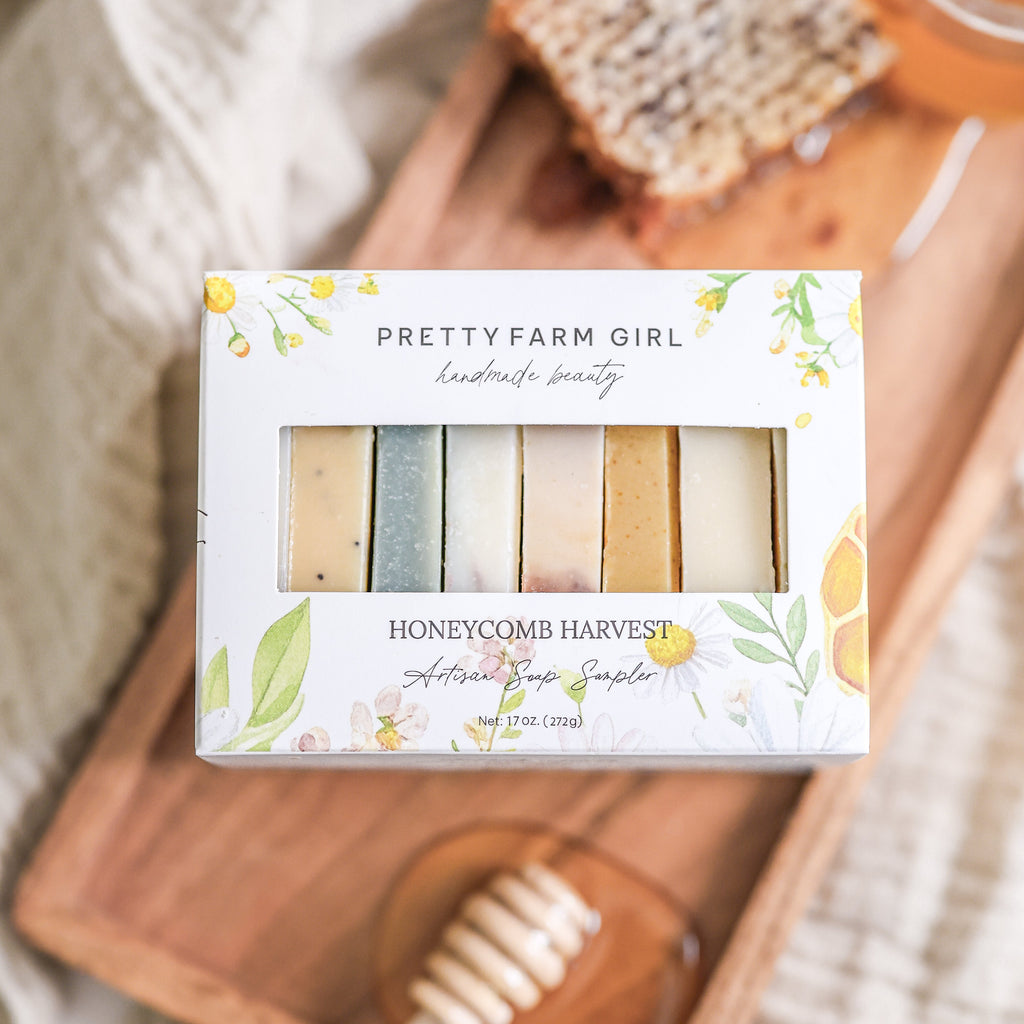 Honeycomb Harvest  Goat Milk & Tallow Soap Sampler Pretty farm girl
