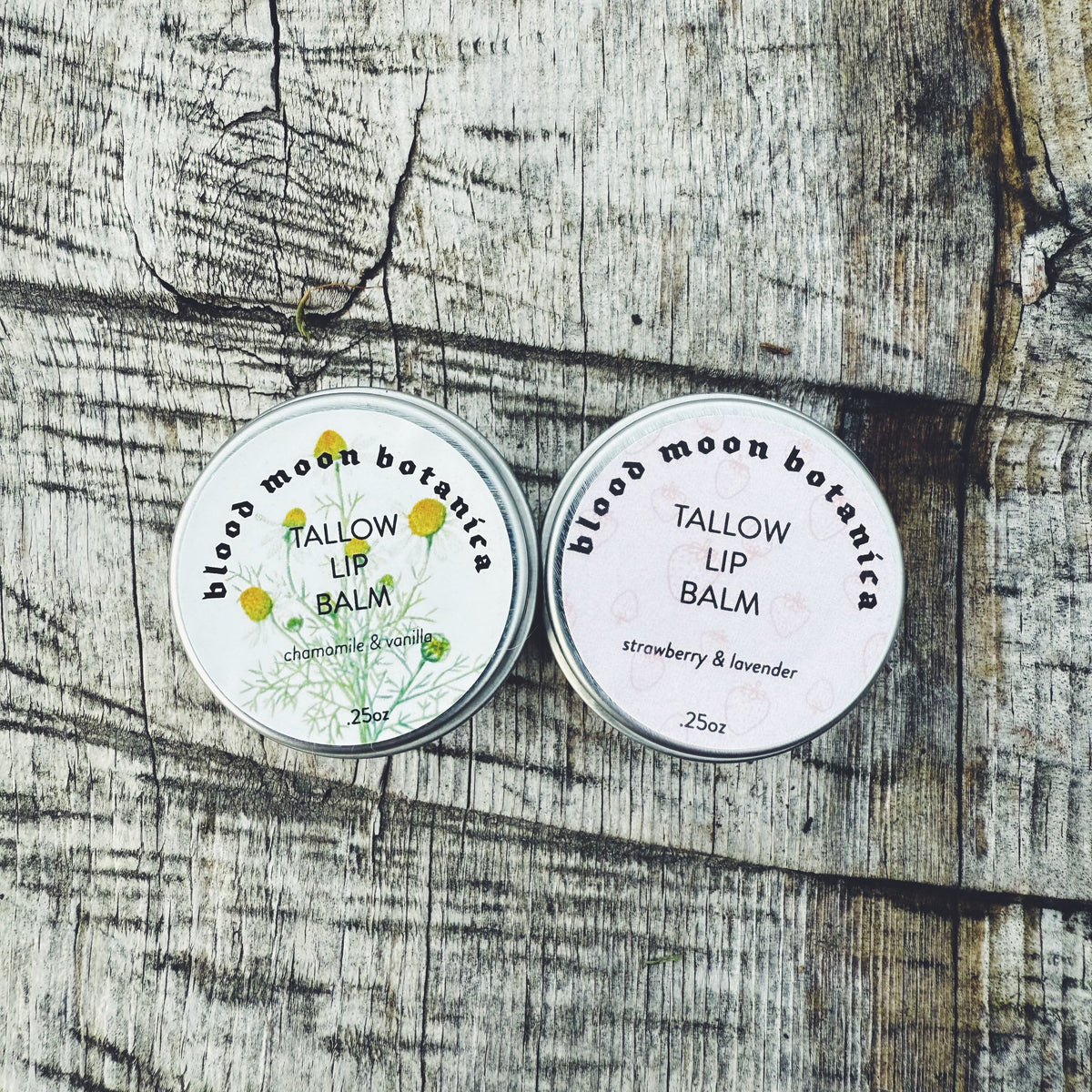 Tallow Lip Balm - Grass Fed, Infused with Calendula Blood Moon Botanica
