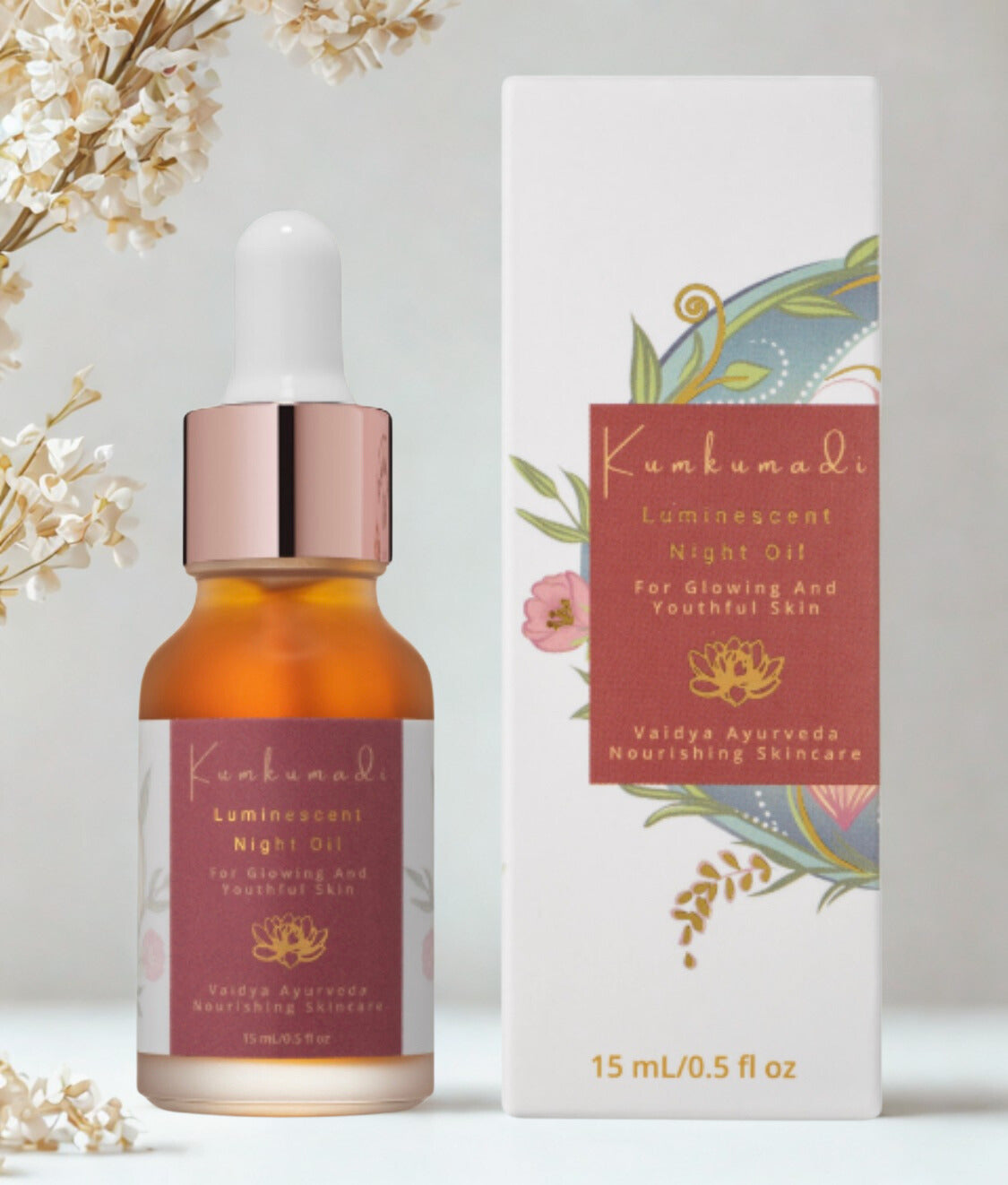 Kumkumadi Luminescent Night Oil– Ayurvedic Radiance Ritual for Glowing & Rejuvenated Skin Vaidya Ayurveda