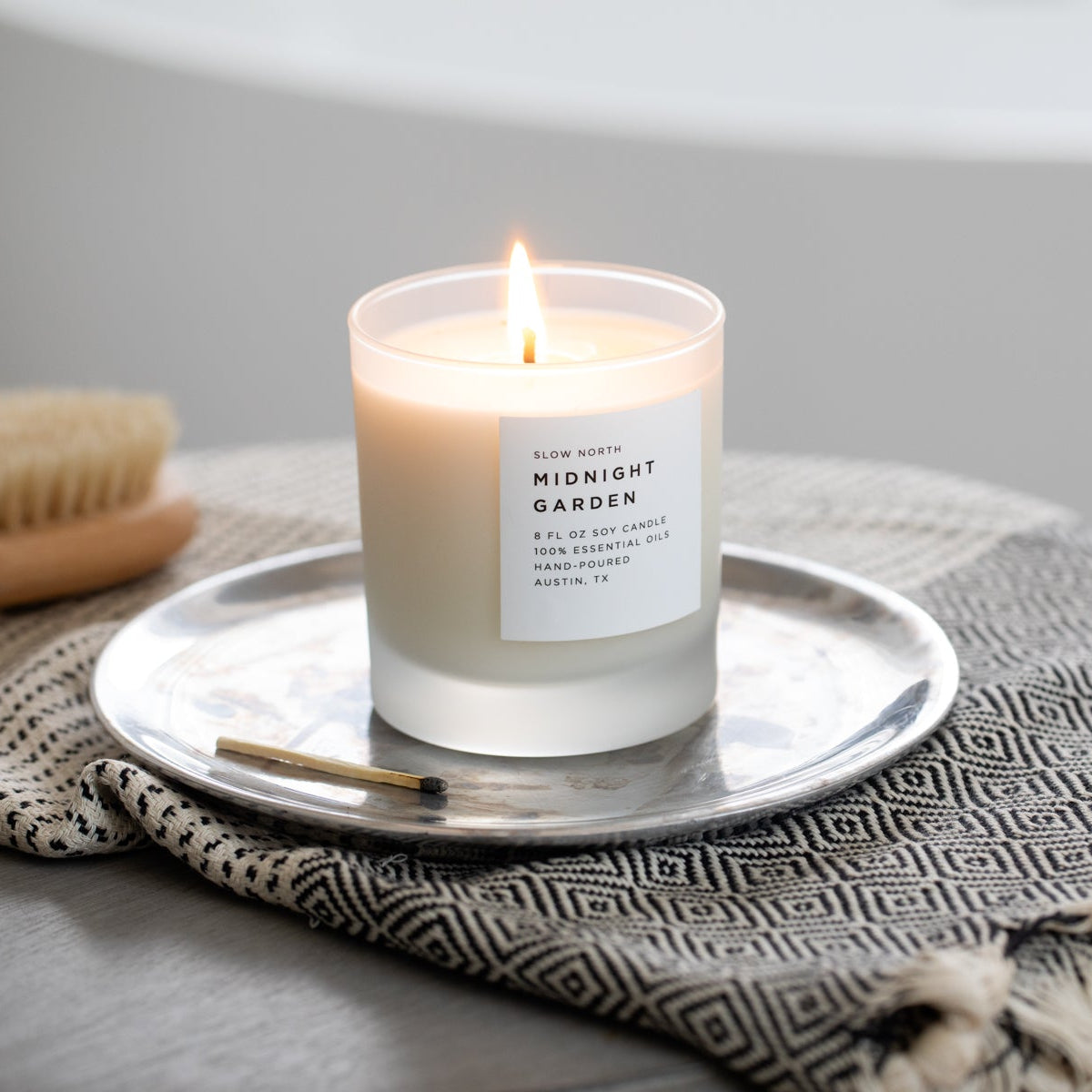 Midnight Garden - Signature Soy Candle – Lavender, Rosemary & Geranium Slow North