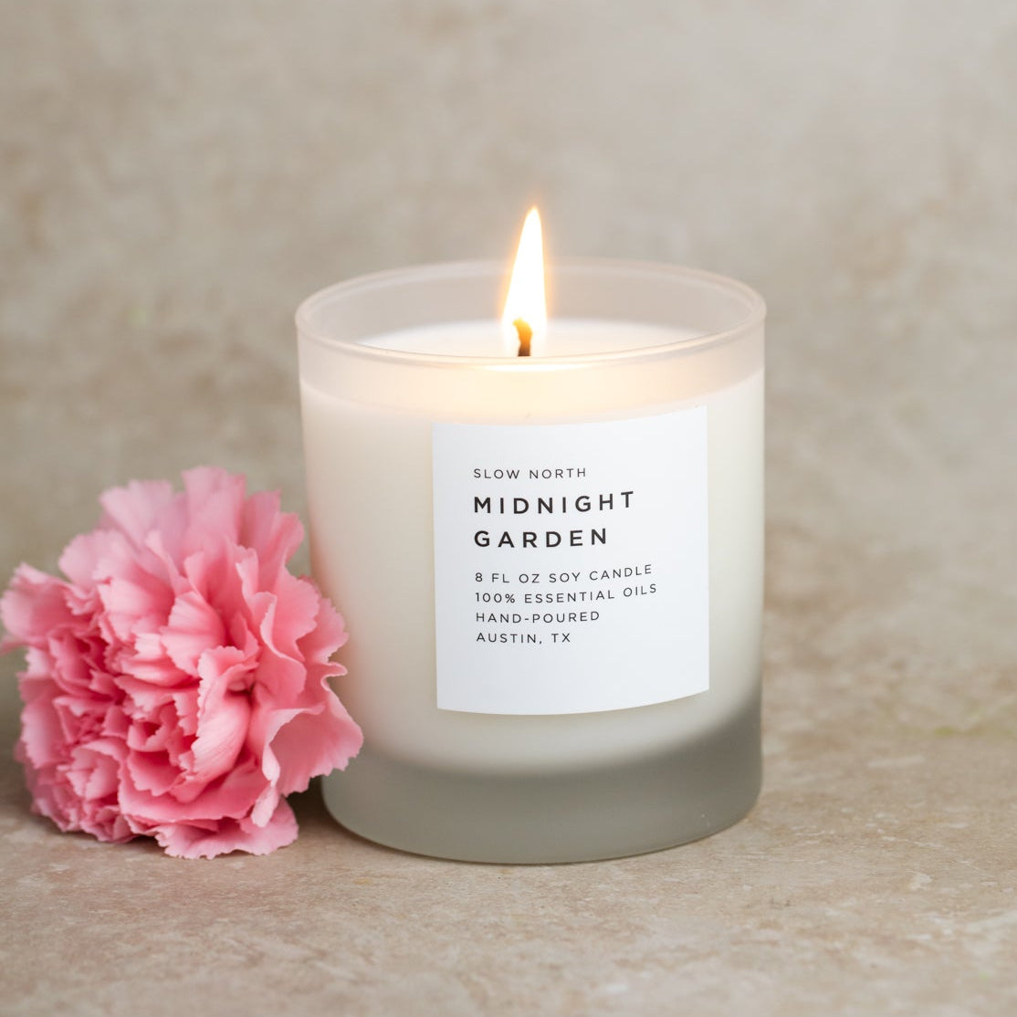 Midnight Garden - Signature Soy Candle – Lavender, Rosemary & Geranium Slow North
