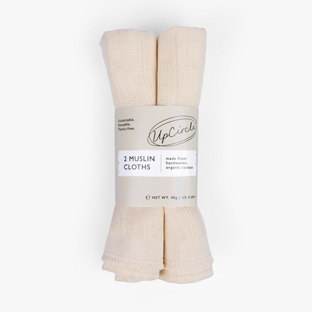 Organic Muslin Face Cloths UpCircle