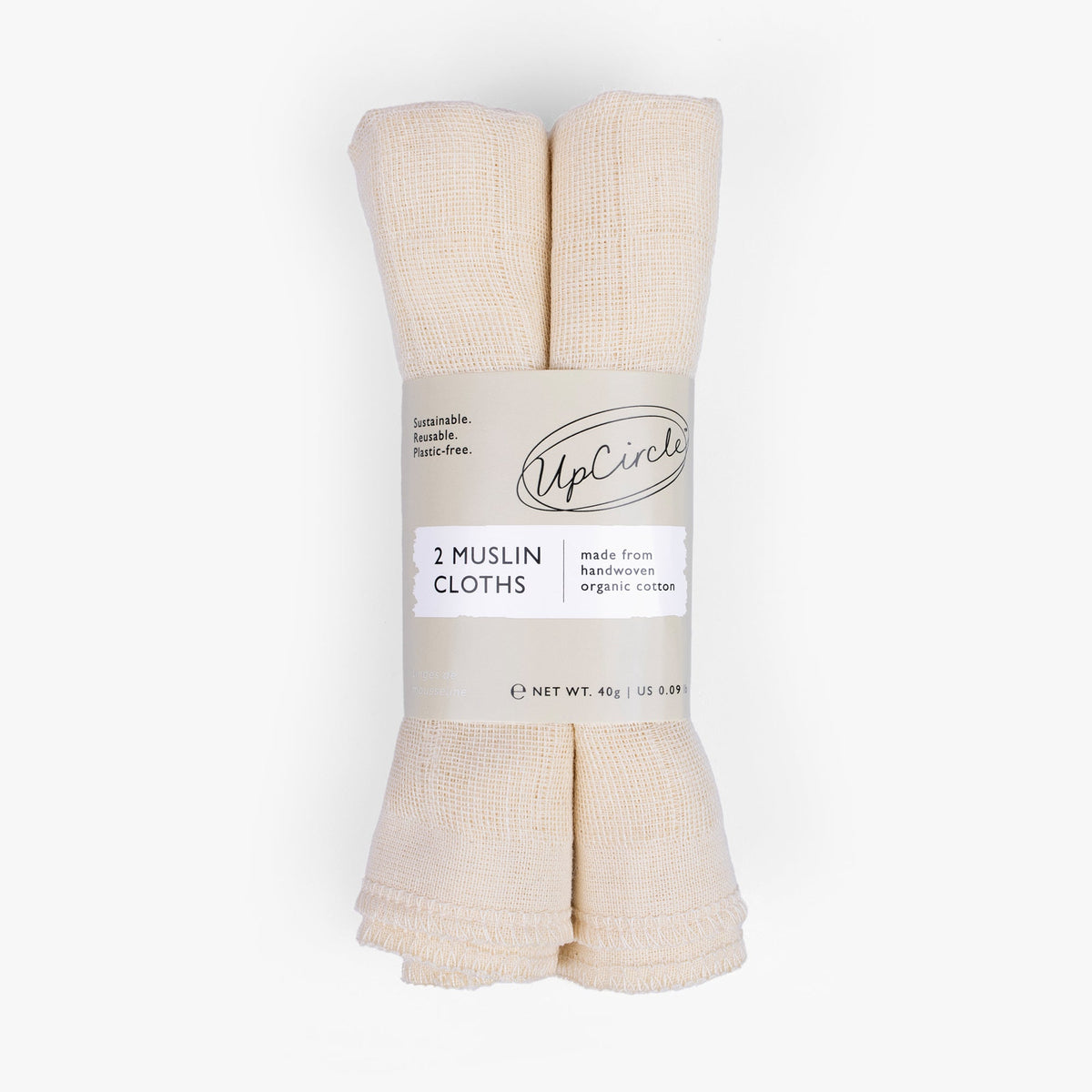 Organic Muslin Face Cloths UpCircle