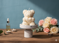 Rose Bear Candle | Sculptural Soy Wax Gift DC-Crazy About Candles