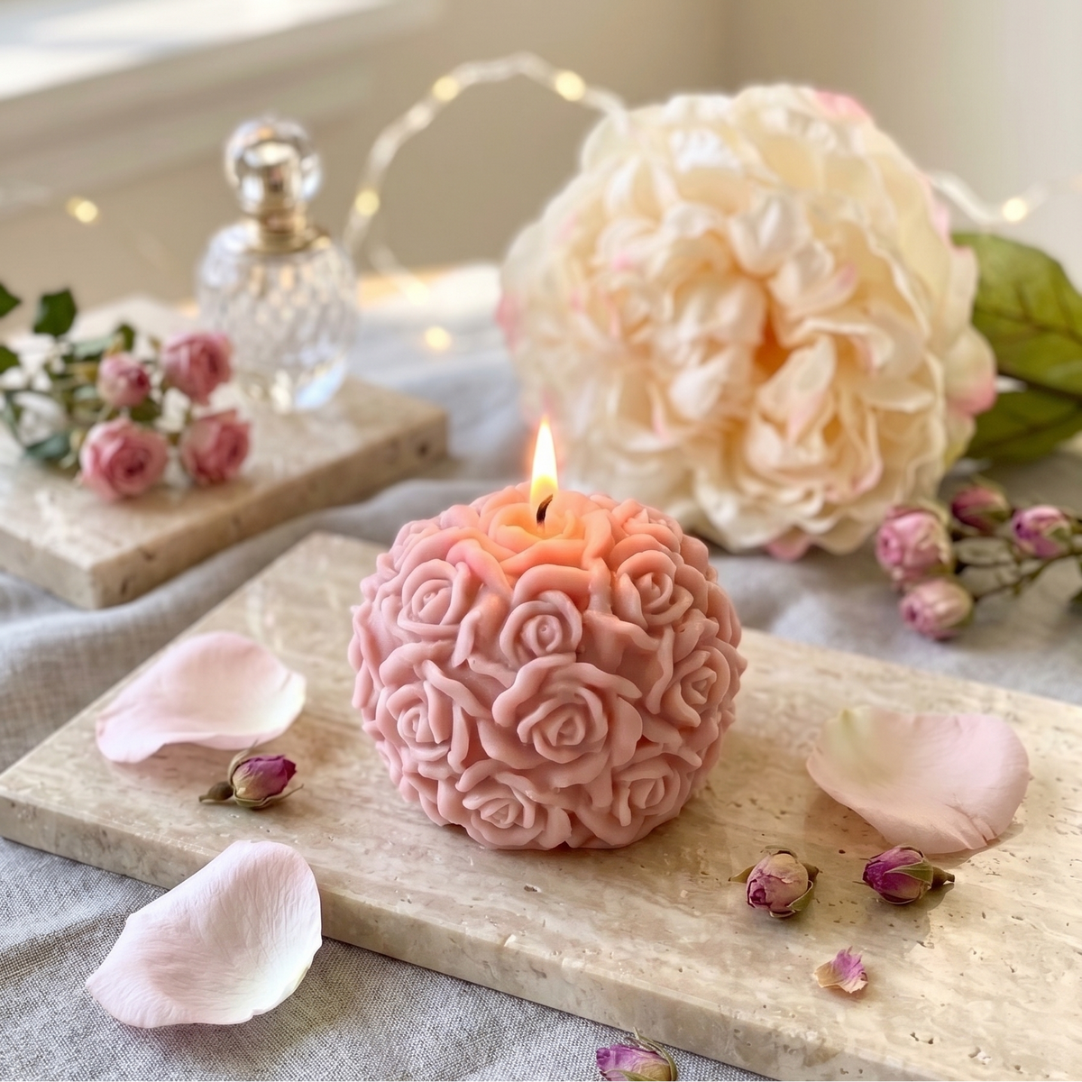 Rose Blossom Sculpture Candle DC-Crazy About Candles