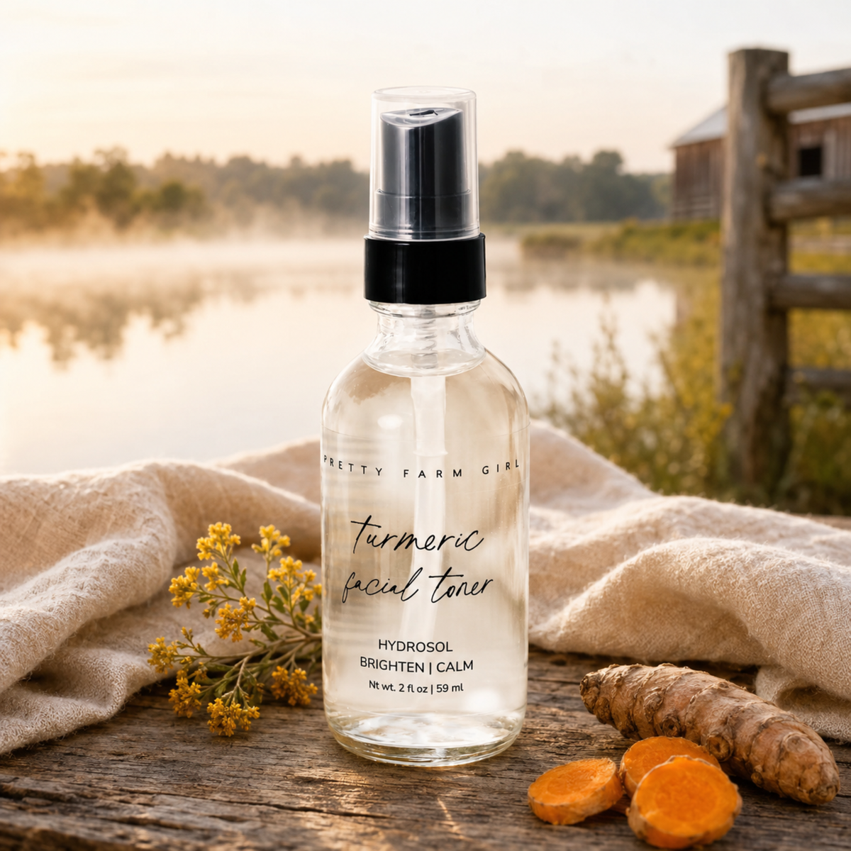 Organic Turmeric Facial Toner for Evening Skin Tone Pretty farm girl