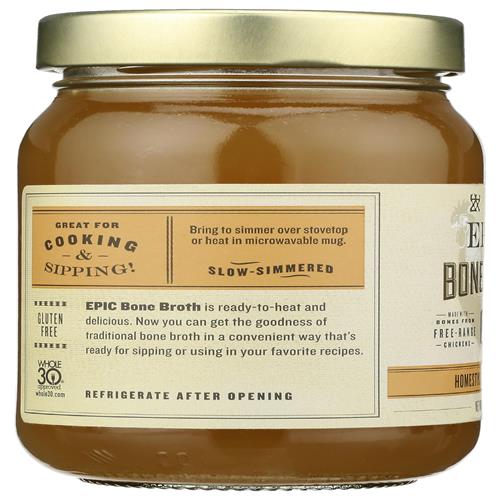 Epic Artisanal Bone Broth, Homestyle Savory Chicken, 14 Oz. ByBies
