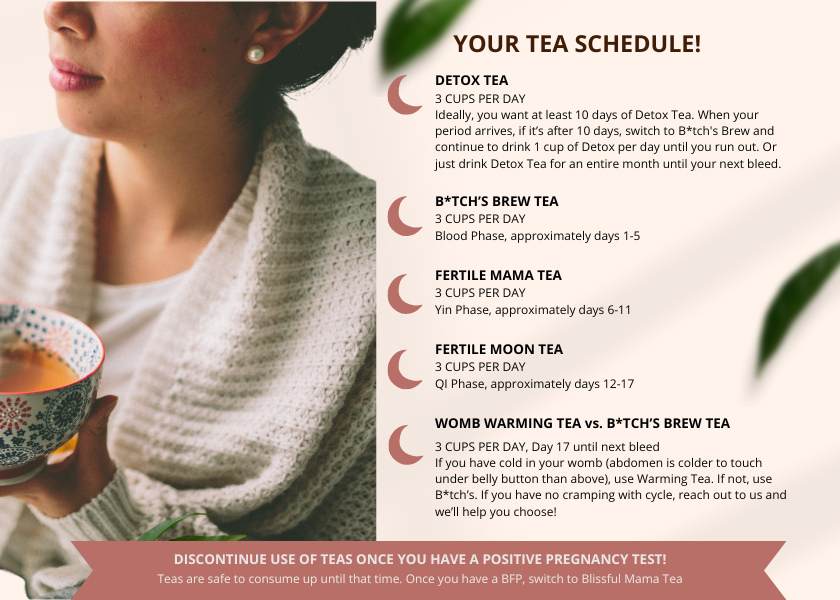 3 Month's Supply of Fertility Teas Bundle Wisdom of the Womb