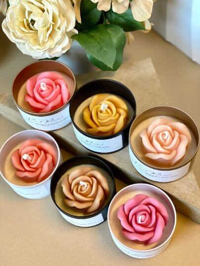 Flower in a Jar Candle | Handcrafted Gift DC-Crazy About Candles