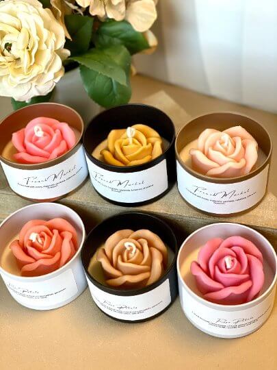 Flower in a Jar Candle | Handcrafted Gift DC-Crazy About Candles