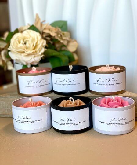 Flower in a Jar Candle | Handcrafted Gift DC-Crazy About Candles