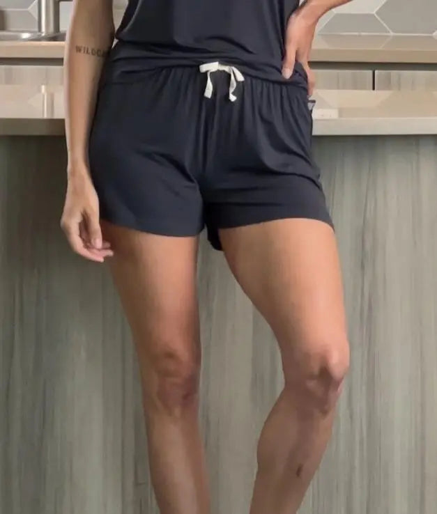 Women’s Bamboo Lounge Set - Lounge T-Shirt + Lounge Shorts Spun Bamboo
