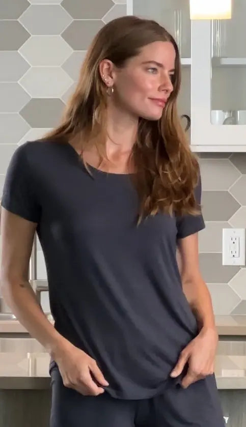 Women’s Bamboo Lounge Set - Lounge T-Shirt + Lounge Shorts Spun Bamboo