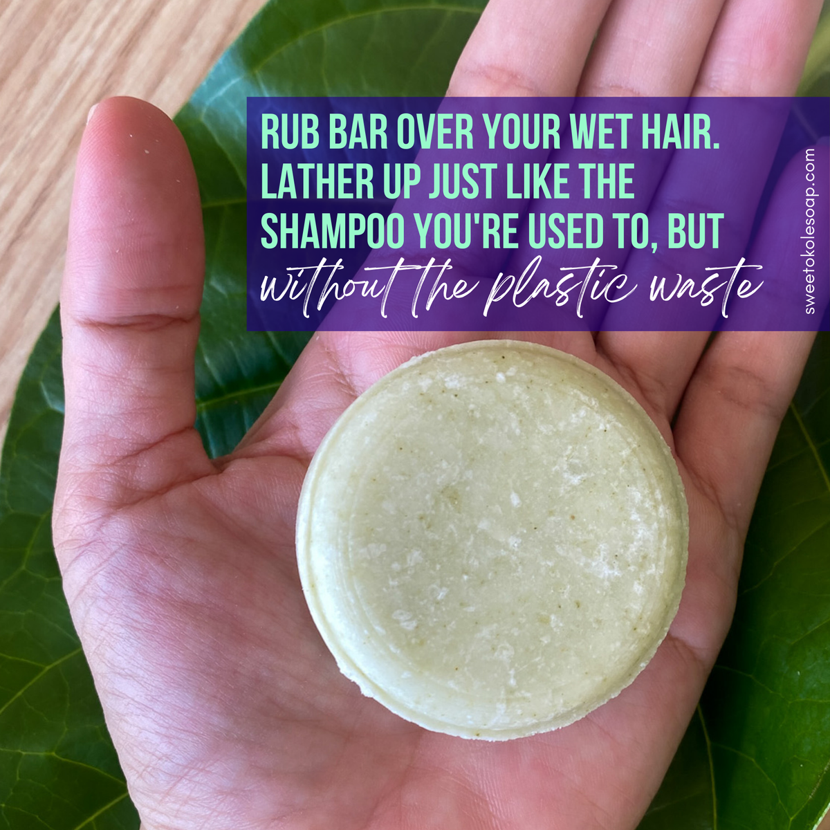 Non-Toxic Shampoo Bar - Rosemary, Mint & Moringa Sweet ʻŌkole Soap