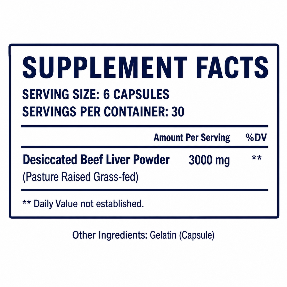 Grass Fed Beef Liver Capsules Moon Rabbit Supps