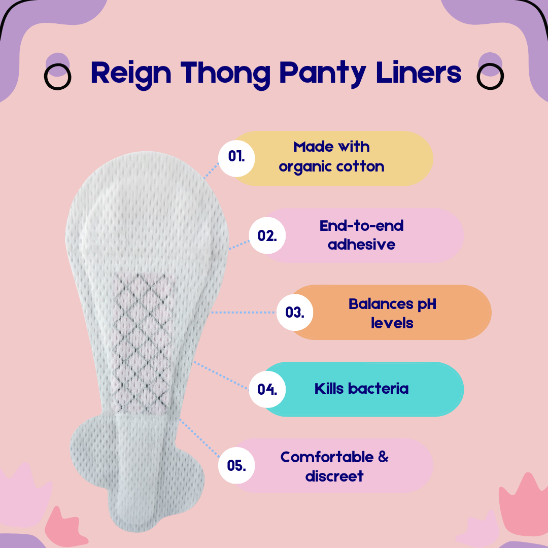 Thong Reign Premium Panty Liners (30 Per Pack) Save Our Jewels Wellness