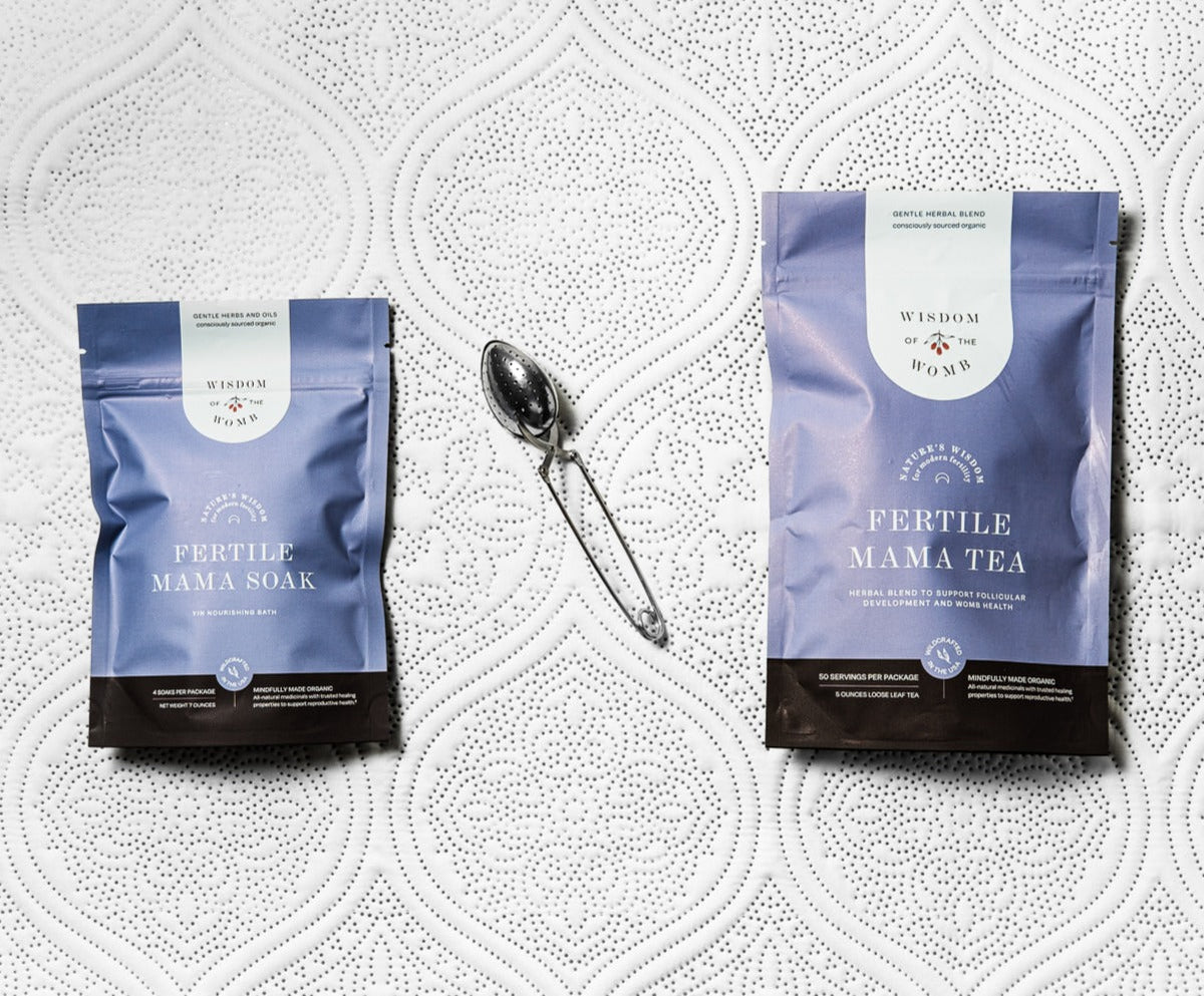 Fertile Mama Fertility Tea, Bath Soak & Meditation Bundle Wisdom of the Womb